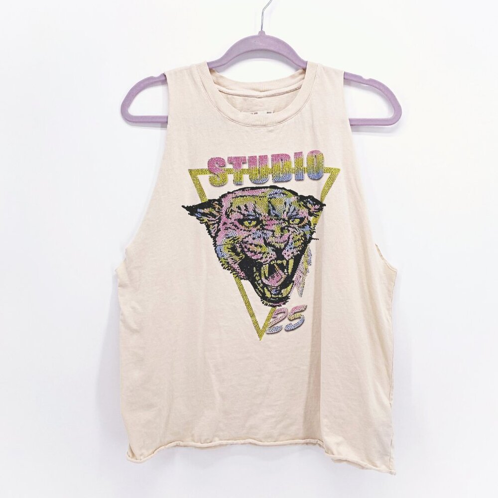 Zadig & Voltaire Cream Graphic Tank Top
